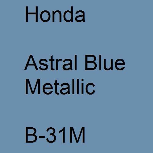 Honda, Astral Blue Metallic, B-31M.